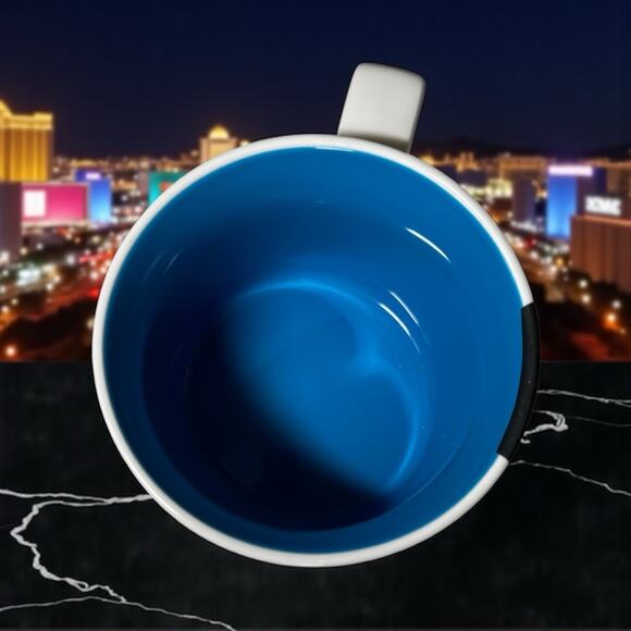 Starbucks Las Vegas 2014 Limited Edition Star Black Blue 14oz Coffee Mug Cup - Picture 6 of 7